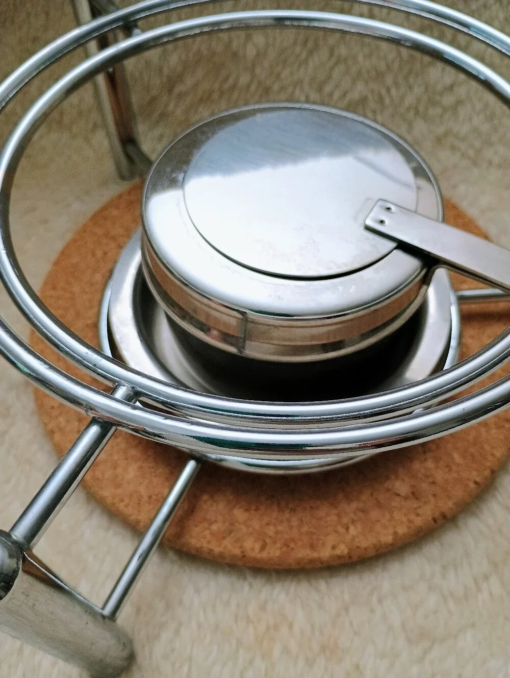 All-Clad Stainless Steel Fondue Set with Ceramic Insert & Forks